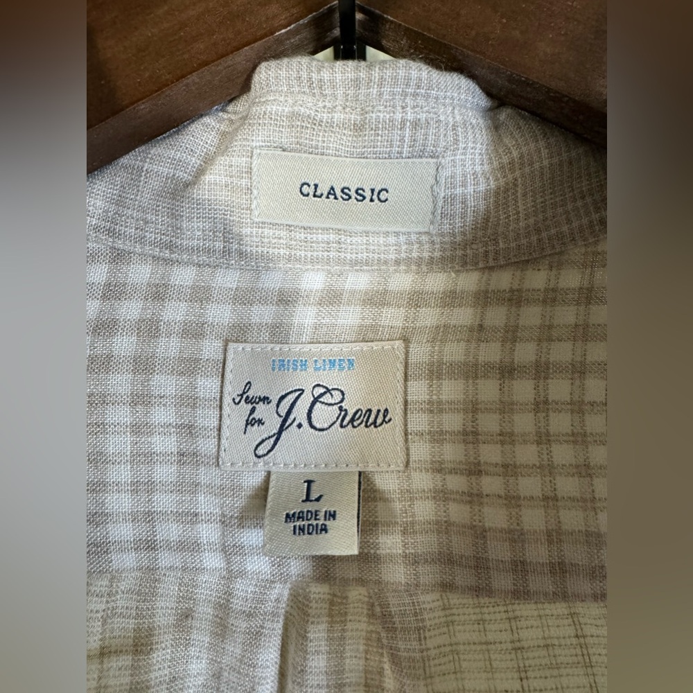 NWOT J. Crew Slim Baird McNutt Irish linen shirt BE558 - Picture 3 of 5